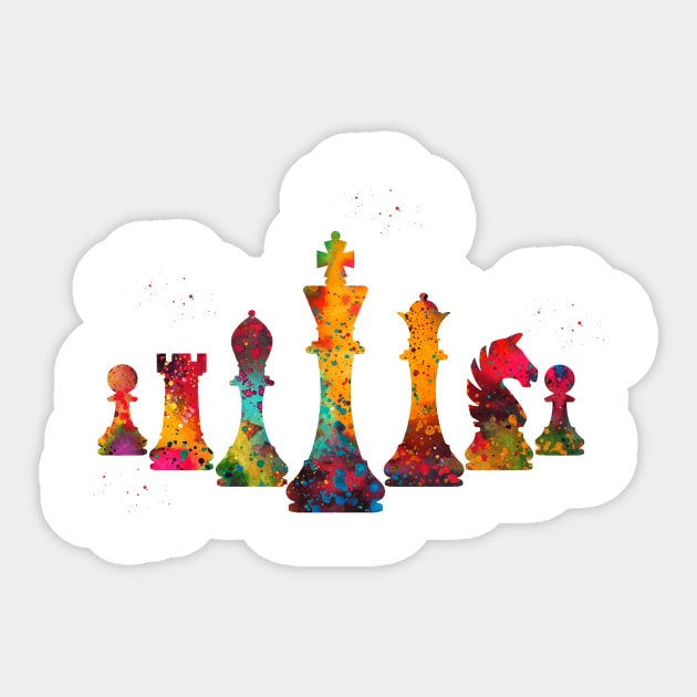 Chess pieces Sticker by erzebeth